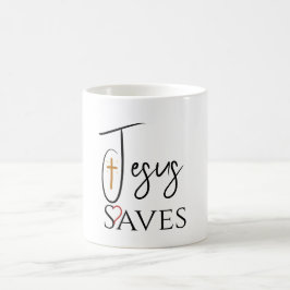 Christus Jesus rettet Kreuz Herz Kaffeetasse