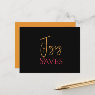 Christus Jesus rettet Kreuz Herz Postkarte