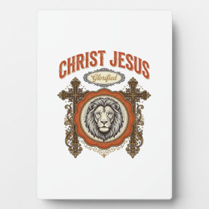 Christus Jesus Vintage Löwe Glaube Fotoplatte