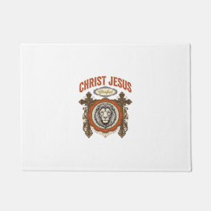 Christus Jesus Vintage Löwe Glaube Fußmatte