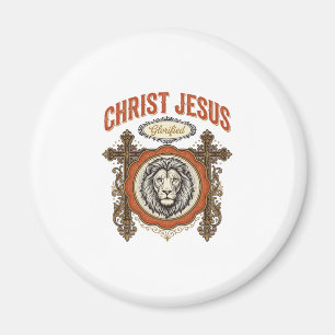 Christus Jesus Vintage Löwe Glaube Magnet