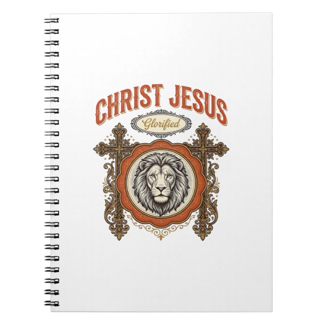 Christus Jesus Vintage Löwe Glaube Notizblock (Vorderseite)
