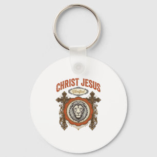 Christus Jesus Vintage Löwe Glaube Schlüsselanhänger