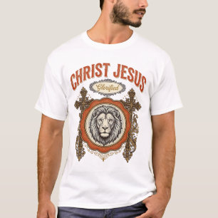Christus Jesus Vintage Löwe Glaube T-Shirt