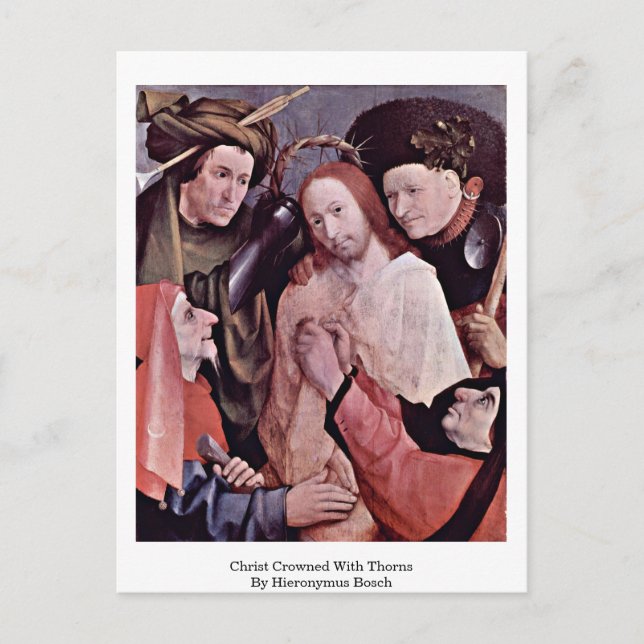 Christus krönte sich von Thorns. Von Hieronymus Bo Postkarte (Vorderseite)