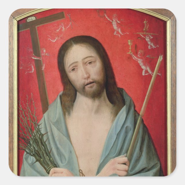Christus Leidenschaft Quadratischer Aufkleber (Vorderseite)