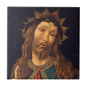 Christus mit Dornenkrone von Sandro Botticelli Fliese