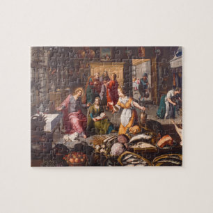 Christus mit Martha und Mary von Joos Goemare Puzzle