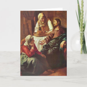 Christus mit Mary und Martha von Johannes Vermeer Karte