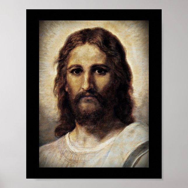 Christus mit mitfühlenden Augen Poster (Vorne)