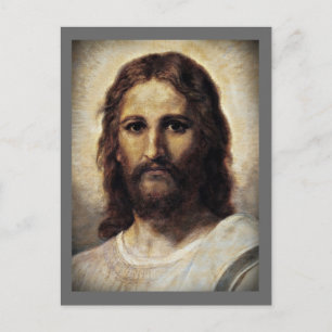 Christus mit mitfühlenden Augen Postkarte