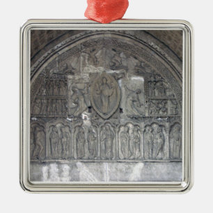 Christus mit zwei Engeln und Szenen vom Leben von Silbernes Ornament