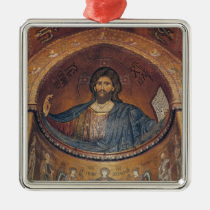 Christus Pantocrator und Madonna Ornament Aus Metall