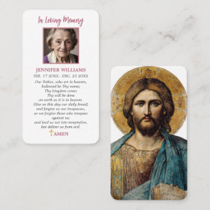 Christus Pantokrator Gebetskarte Jesus Visitenkarte