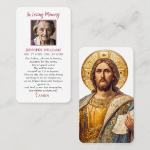 Christus Pantokrator Gebetskarte Vaterunser Visitenkarte