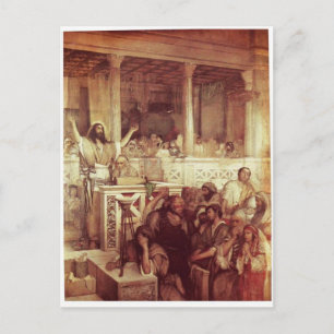 Christus predigt am Kafernaum c. 1878-79 Postkarte