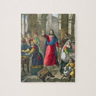 Christus reinigt den Tempel, von einem Bibel Puzzle
