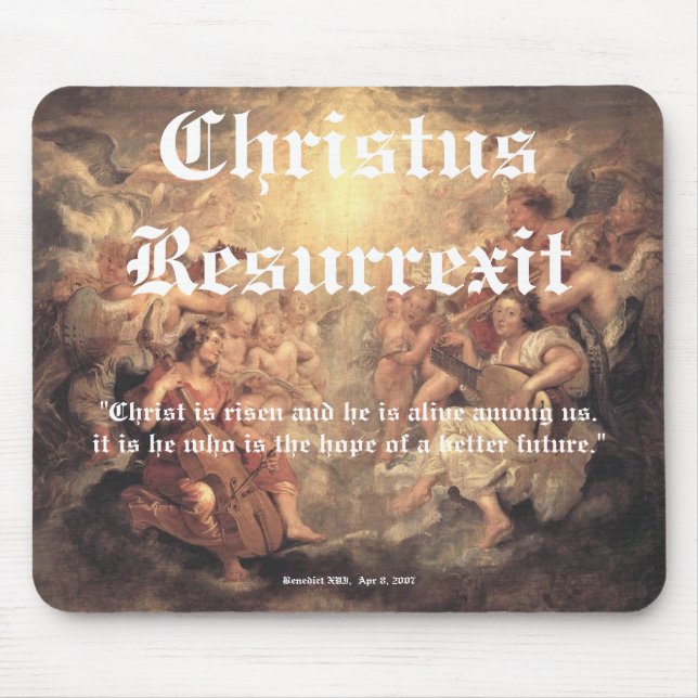 Christus Resurrexit - Hoffnung/voll Bild Mousepad (Vorne)