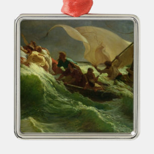 Christus schlafend in seinem Boot Silbernes Ornament