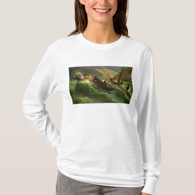 Christus schlafend in seinem Boot T-Shirt (Vorderseite)