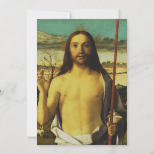 Christus segnet von Giovanni Bellini Dankeskarte