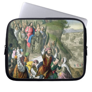 Christus Siegeseintritt in Jerusalem, von einem Bi Laptopschutzhülle