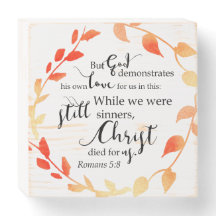 Christus starb für uns Bible Verse Herbstkranz