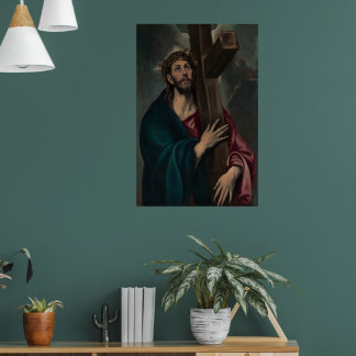 Christus trägt das Kreuz (Dunkel) Poster