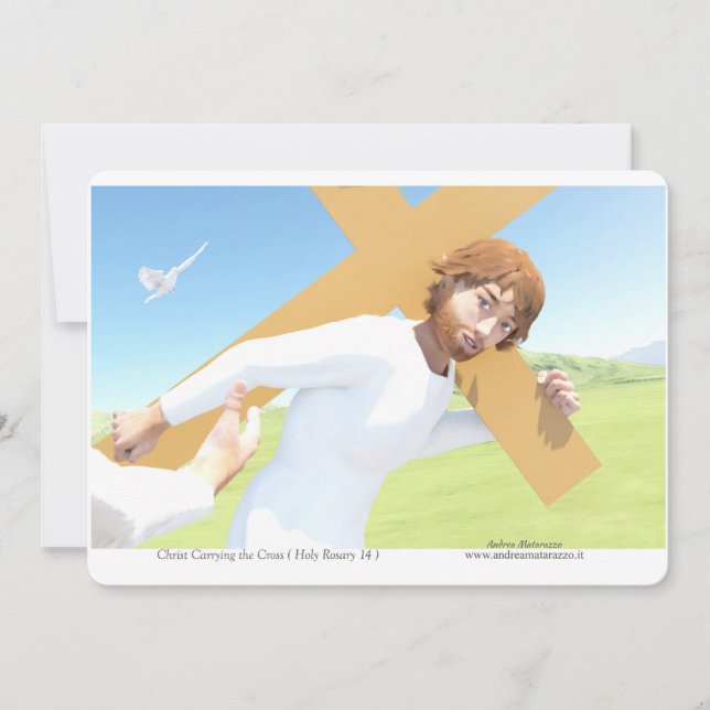 Christus trägt das Kreuz  Einladung (Vorderseite)