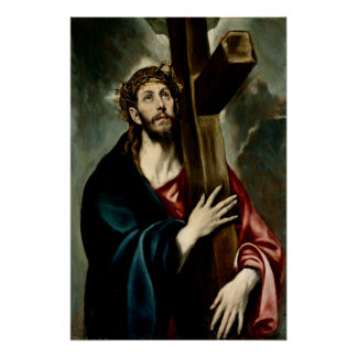 Christus trägt das Kreuz (Licht 1) Poster