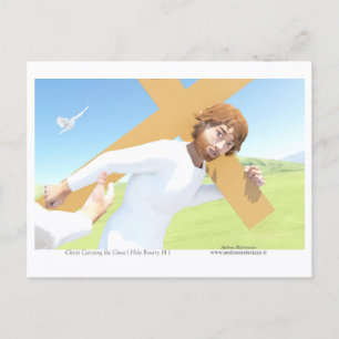 Christus trägt das Kreuz Postkarte