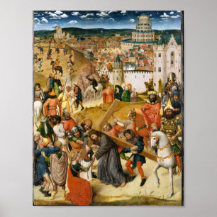 Christus trägt das Kreuz Vintage Fine Art Antique Poster