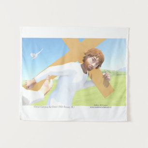 Christus trägt das Kreuz Wandteppich