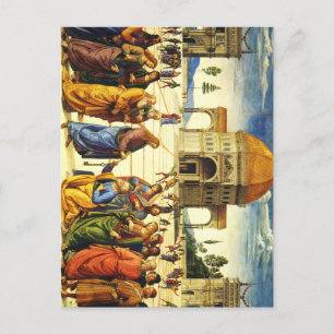 Christus übergibt die Schlüssel an den Heiligen Pe Postkarte
