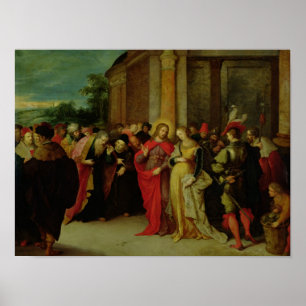 Christus und der Frau eingelassene Ehebruch Poster