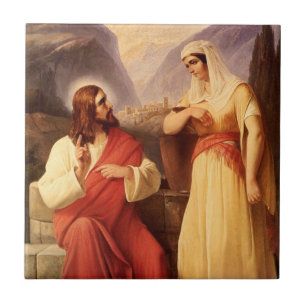 Christus und der Samariter von Christian Schleisne Fliese