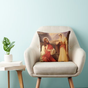 Christus und der Samariter von Christian Schleisne Kissen
