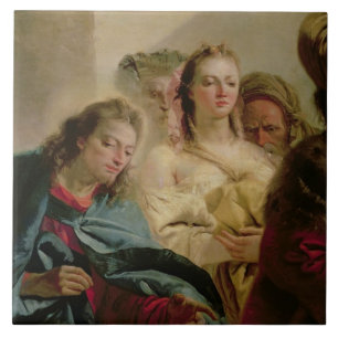 Christus und die Ehebrecherin, 1751 (Öl auf Fliese