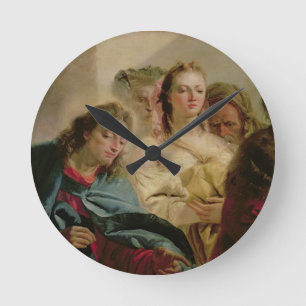 Christus und die Ehebrecherin, 1751 (Öl auf Runde Wanduhr