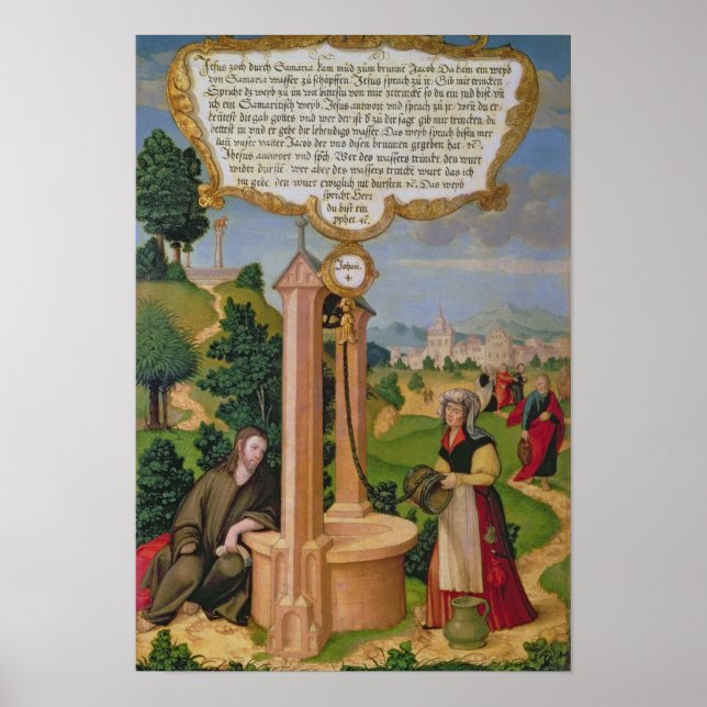 Christus und die Frau aus Samaria am Brunnen Jakob Poster (Vorne)