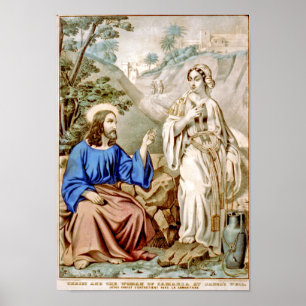 Christus und die Frau Samarias am Jakob's Brunnen Poster