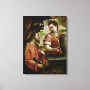 Christus und die Frau Samarias, c.1575-80 Leinwanddruck