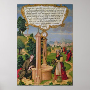 Christus und die Frau von Samaria an Jakobs Poster