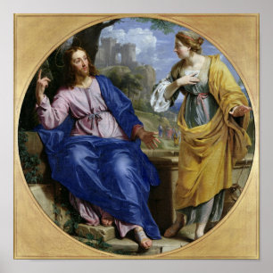 Christus und die Frau von Samaria Poster