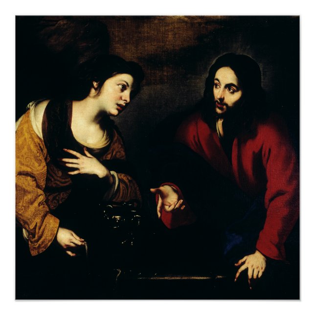 Christus und die Frau von Samaria Poster (Vorderseite)