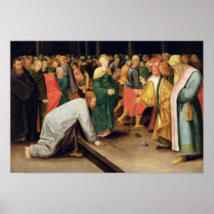 Christus und die Frauen im Ehebruch, 1628 Poster