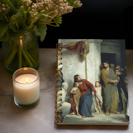 Christus und die Kinder von Carl Bloch, Religiös Notizblock