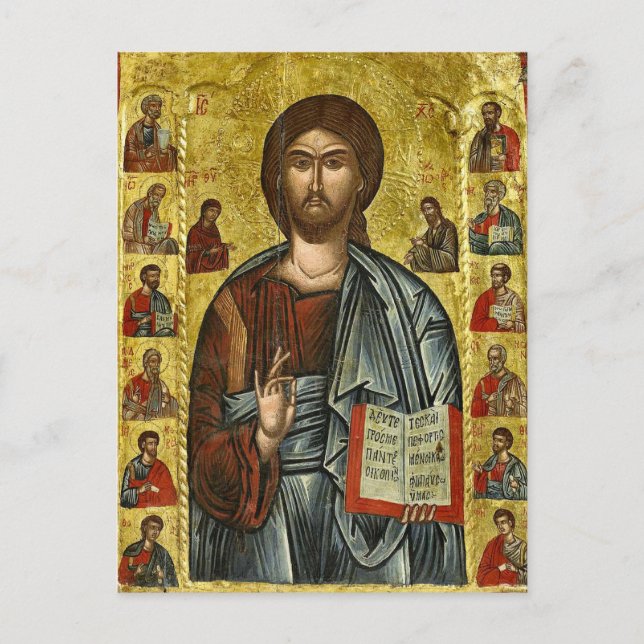 Christus und die Zwölf Apostel Postkarte (Vorderseite)