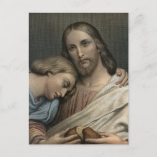 Christus und Johannes von Ary Scheffer Postkarte
