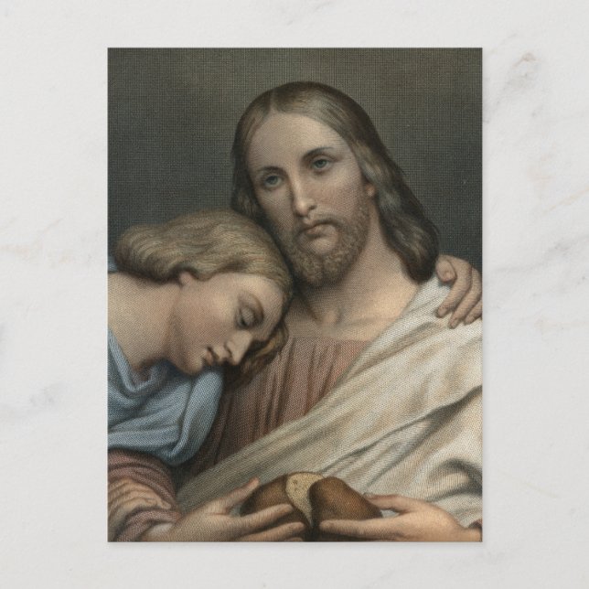 Christus und Johannes von Ary Scheffer Postkarte (Vorderseite)